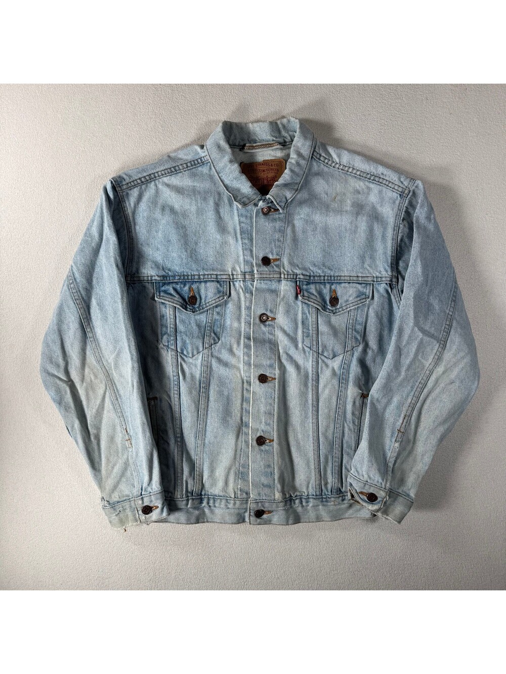 Vintage Levi's 70507 Acid Wash Denim Trucker Jacket USA Made